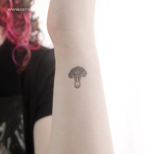 Tatuaje temporal de brócoli pequeño - Juego de 3