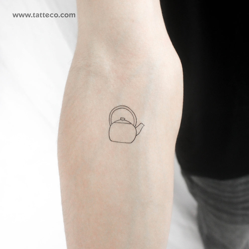Japanese Teapot Temporary Tattoo - Set of 3