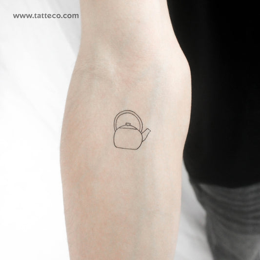 Japanese Teapot Temporary Tattoo - Set of 3