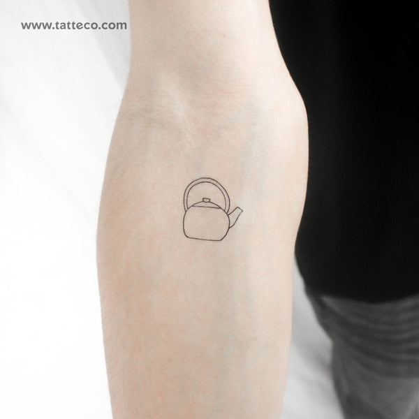 Japanese Teapot Temporary Tattoo - Set of 3