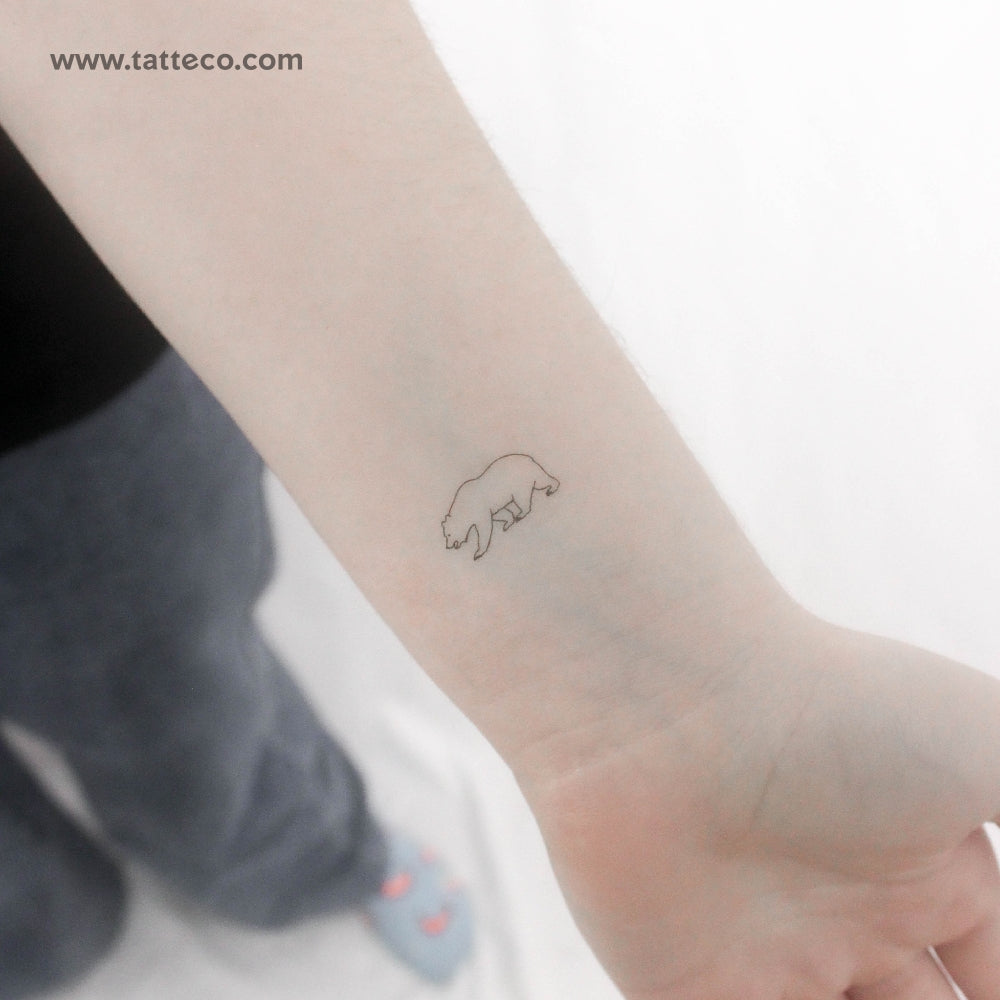 Grizzly Bear Temporary Tattoo - Set of 3
