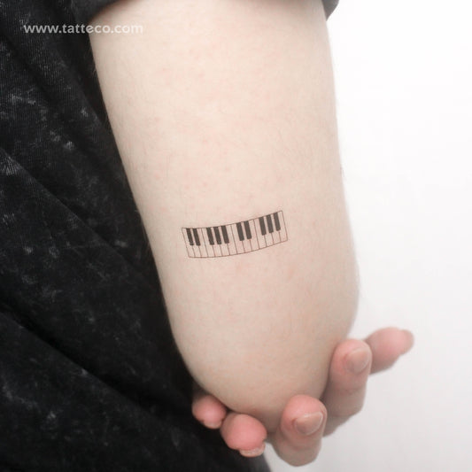 Tatuaje temporal de teclas de piano (juego de 3)