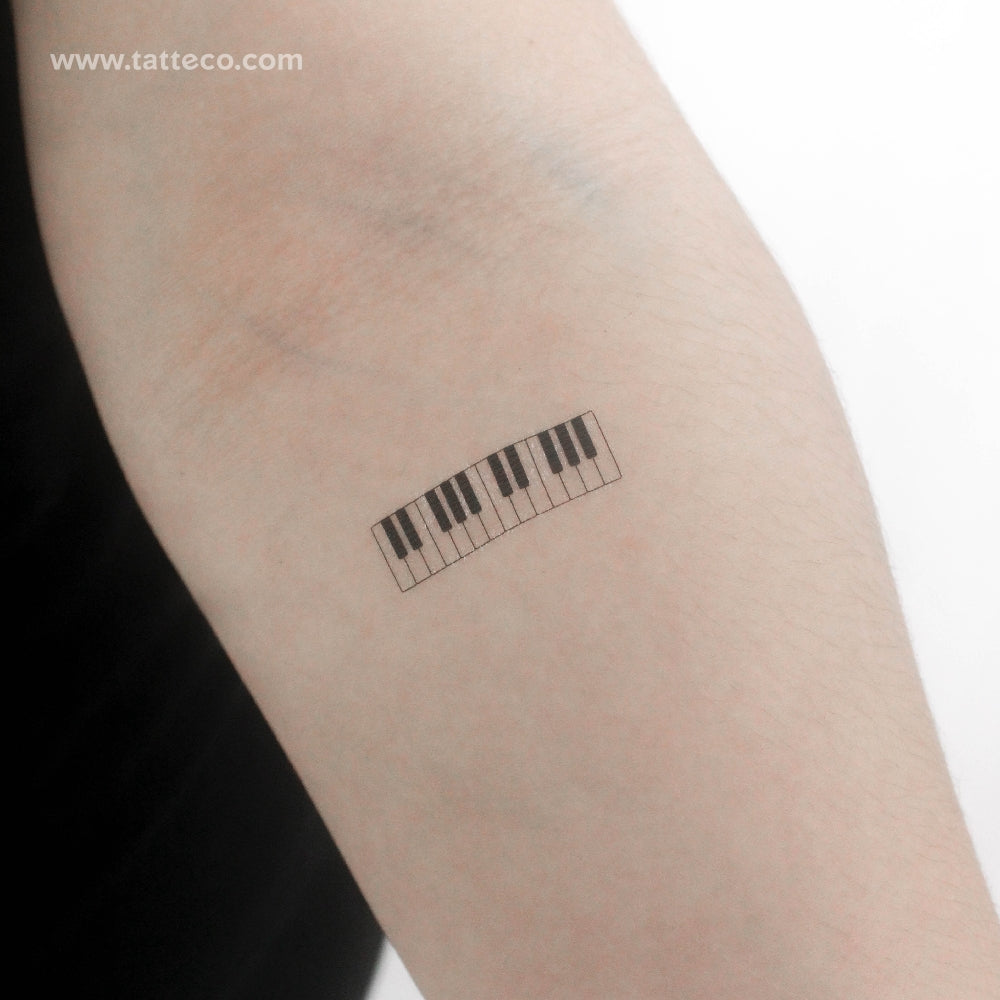 Piano Keys Temporary Tattoo - Set of 3
