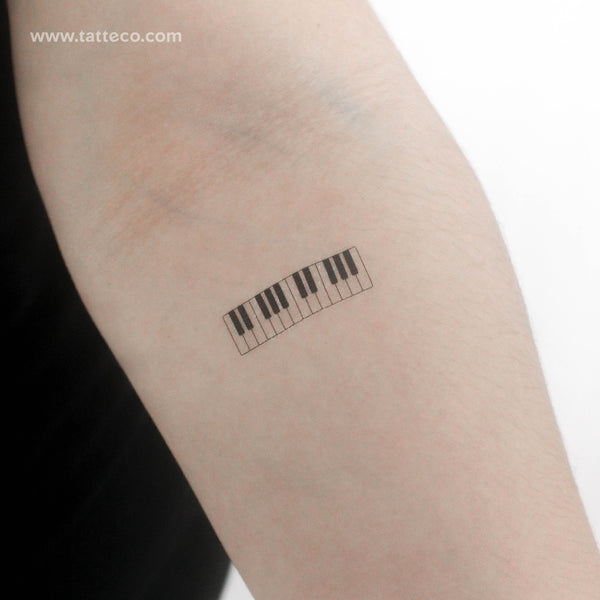 Piano Keys Temporary Tattoo - Set of 3