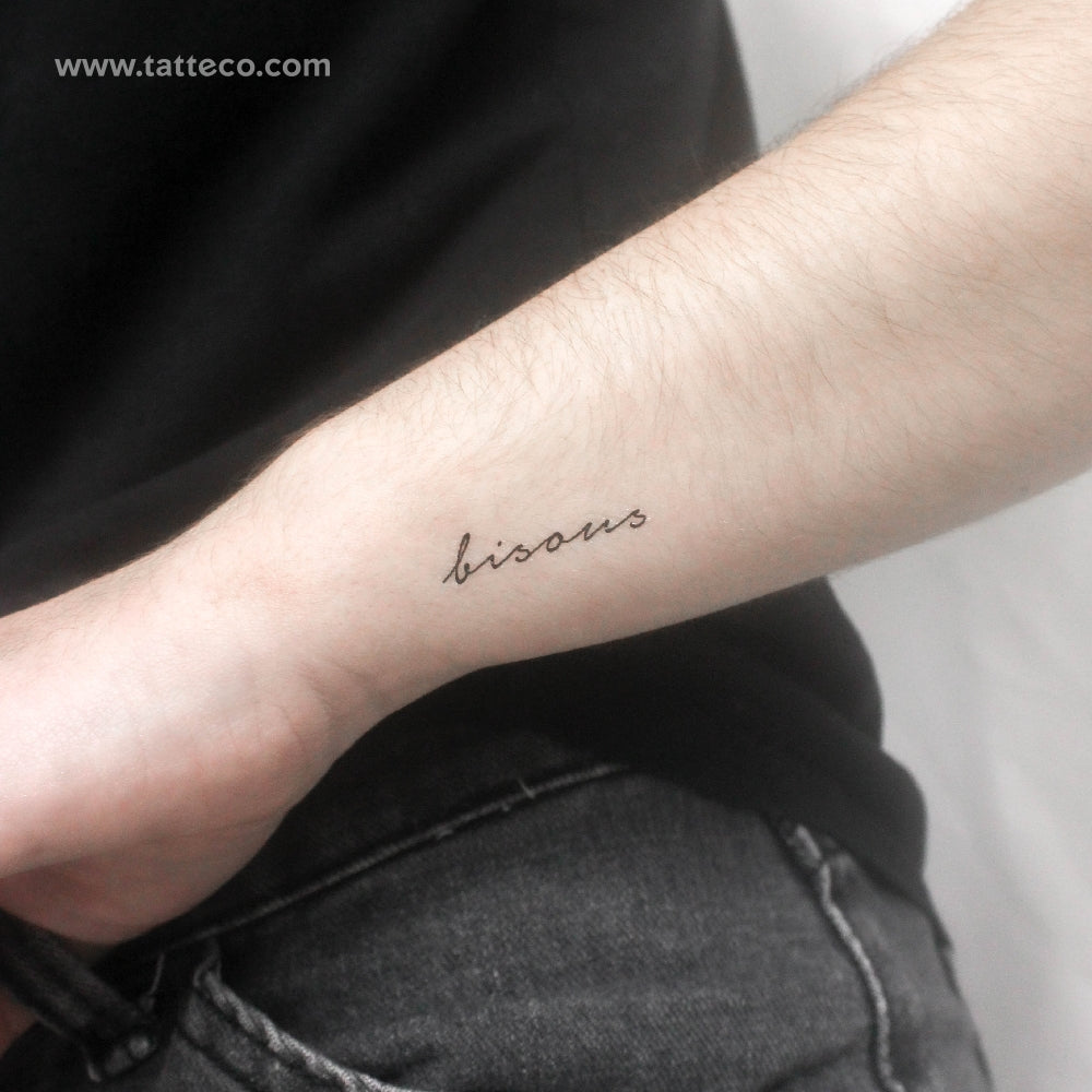 Tatuaje temporal Bisous - Juego de 3