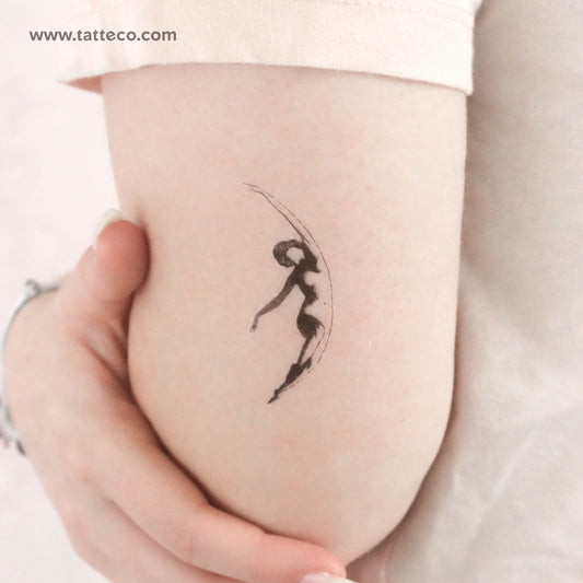 Tatuaje temporal de la Dama de la Media Luna - Juego de 3