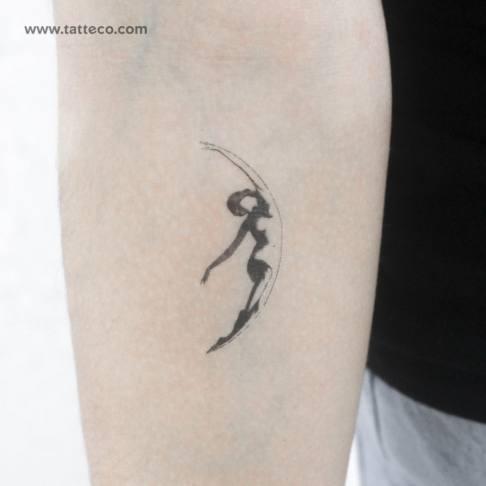 Crescent Lady Temporary Tattoo - Set of 3