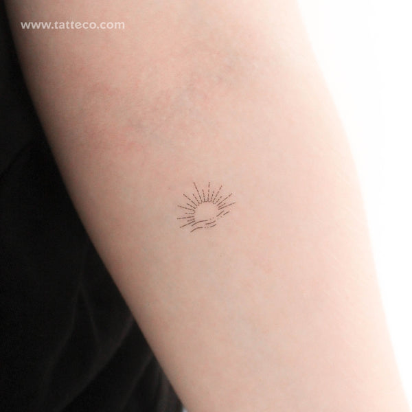 Boho Sunset Temporary Tattoo - Set of 3