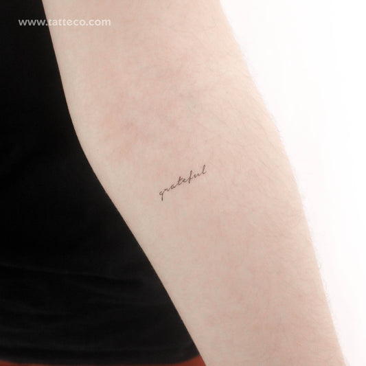 Tatuaje temporal "Agradecido" - Juego de 3