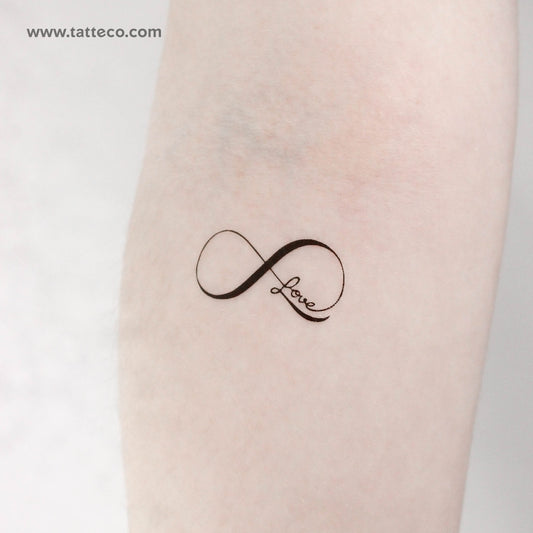 Tatuaje temporal de amor infinito - Juego de 3