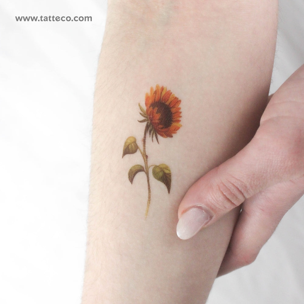 Sunflower Temporary Tattoo - Set of 3
