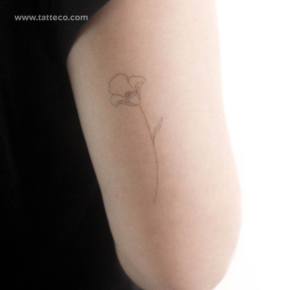 Poppy by Jakenowicz Temporary Tattoo - Set of 3