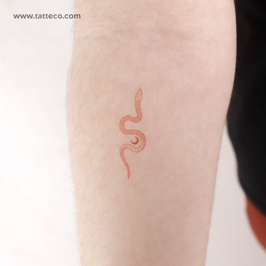 Tatuaje temporal "La serpiente Soma" [Roja] de Jakenowicz - Juego de 3