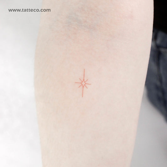 Tatuaje temporal Morning Star Type II [Rojo] de Jakenowicz - Juego de 3