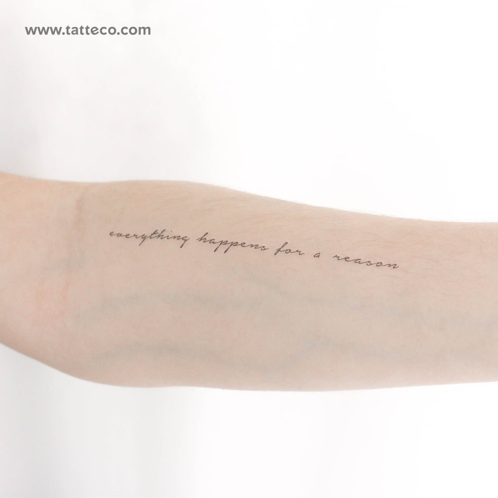 Everything Happens For A Reason Temporary Tattoo - Set of 3