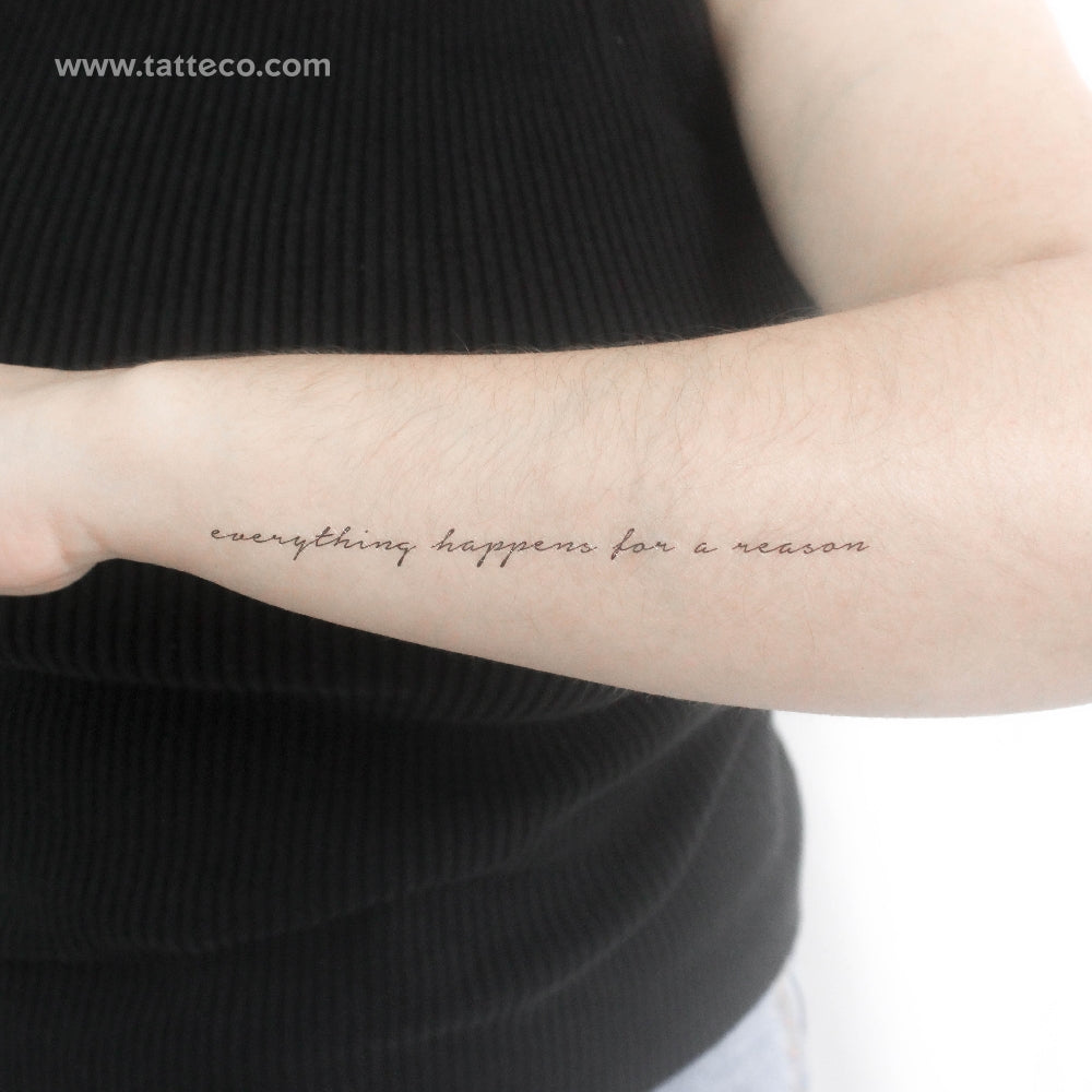 Everything Happens For A Reason Temporary Tattoo - Set of 3