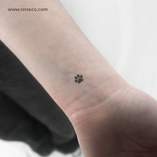 Tatuaje temporal de huella de pata pequeña - Juego de 3