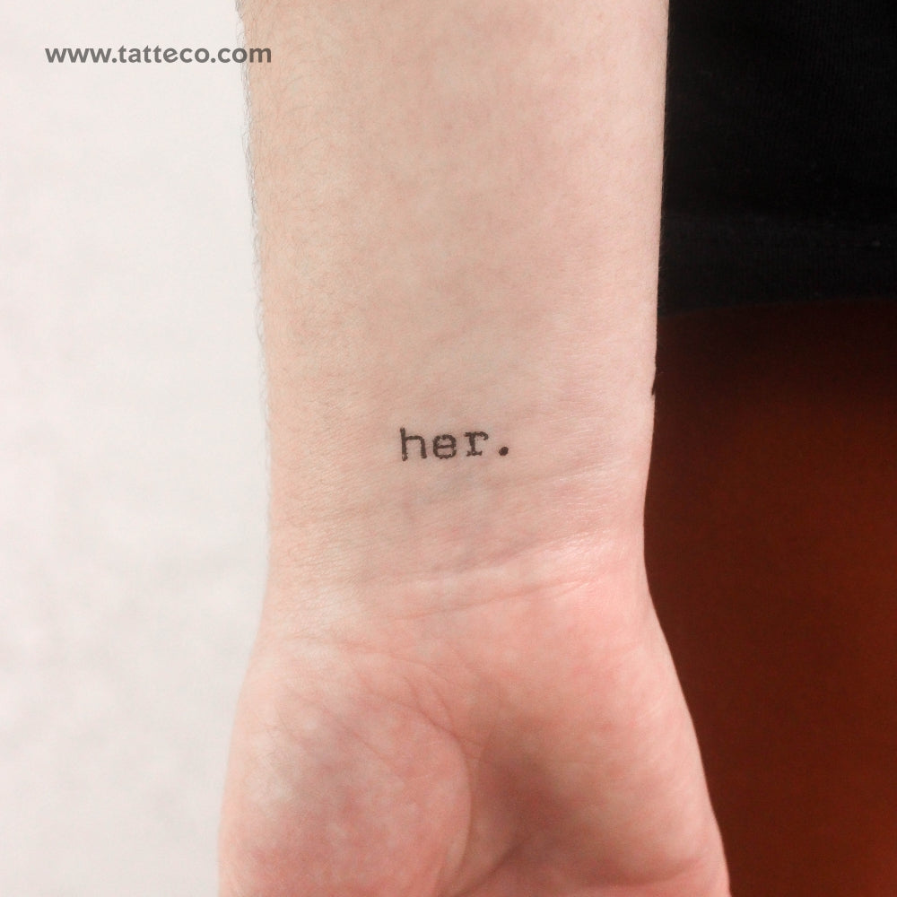 Her Temporary Tattoo - Set of 3