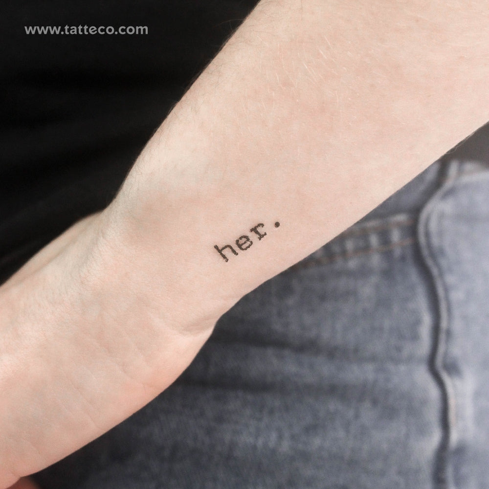 Her Temporary Tattoo - Set of 3