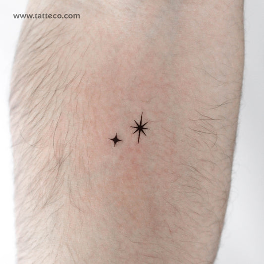 Tatuaje temporal de la segunda estrella a la derecha (juego de 3)