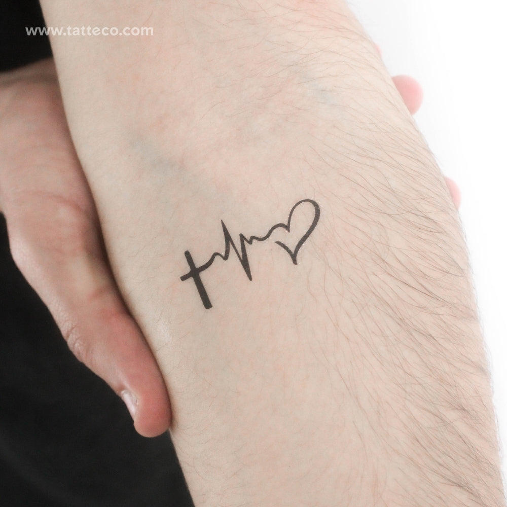 Faith Hope Love Temporary Tattoo - Set of 3