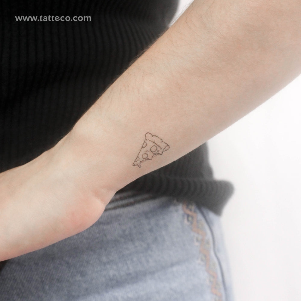 Pizza Slice Temporary Tattoo - Set of 3