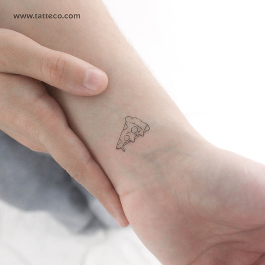 Tatuaje temporal de rebanada de pizza (juego de 3)