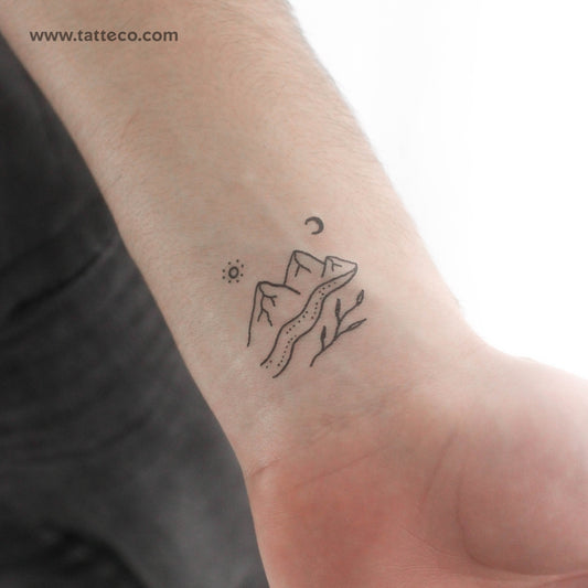 Mountain River Temporary Tattoo by Tukoi - Set of 3