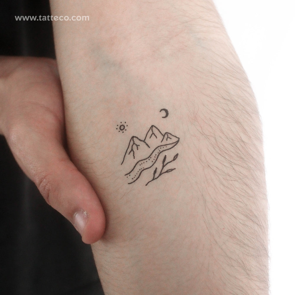 Mountain River Temporary Tattoo by Tukoi - Set of 3