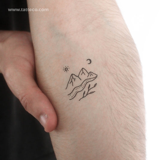 Mountain River Temporary Tattoo by Tukoi - Set of 3