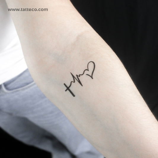 Tatuaje temporal de fe, esperanza y amor (juego de 3)