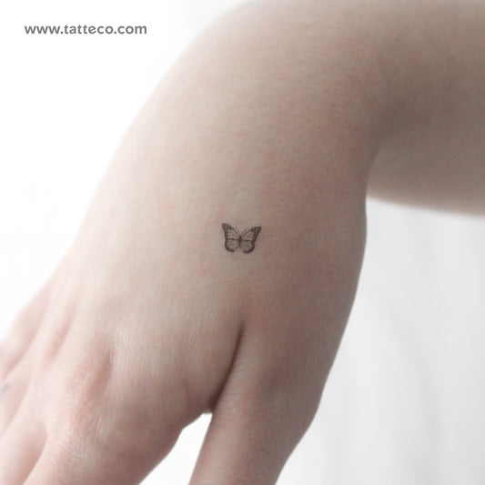 Tatuaje temporal de mariposa tigre diminuta (juego de 3)