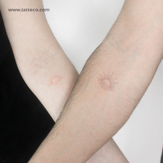 Tatuajes temporales de atardeceres a juego de Jakenowicz