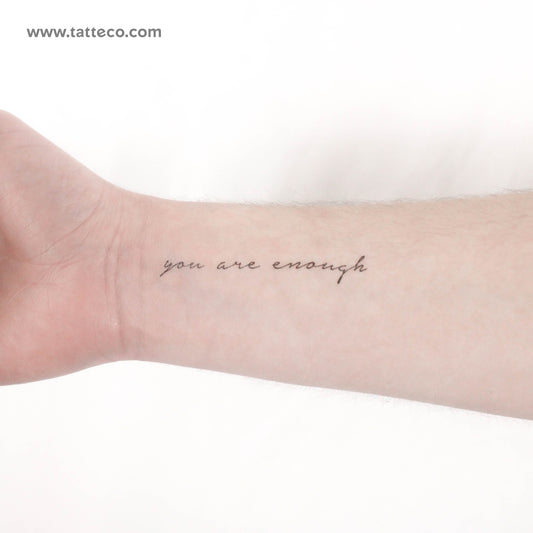 Tatuaje temporal "Eres suficiente" - Juego de 3