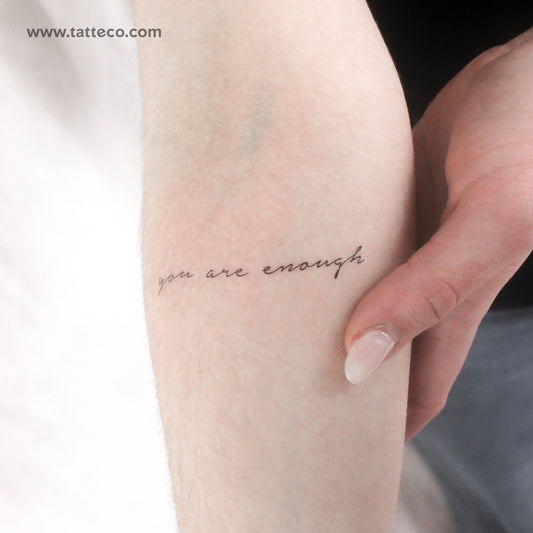Tatuaje temporal "Eres suficiente" - Juego de 3