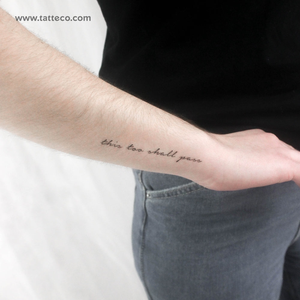 This Too Shall Pass Temporary Tattoo - Set of 3