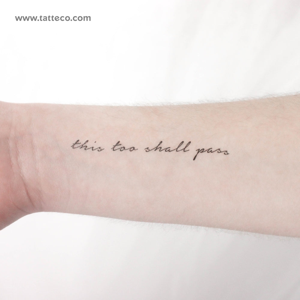 This Too Shall Pass Temporary Tattoo - Set of 3