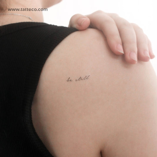 Tatuaje temporal "Be Still" - Juego de 3