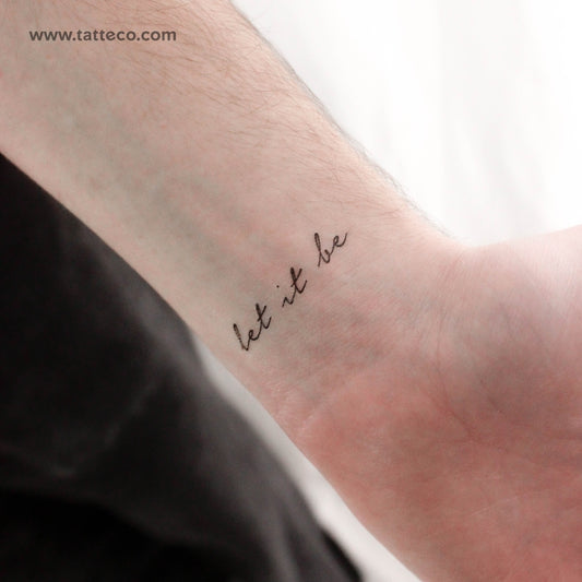 Tatuaje temporal "Let It Be" - Juego de 3
