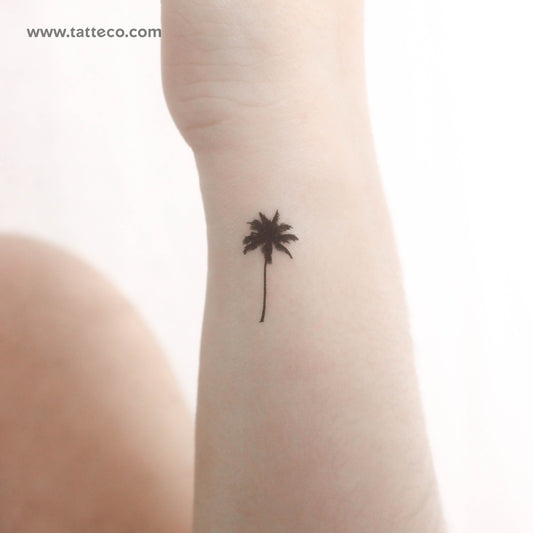 Tatuaje temporal de palmera pequeña (juego de 3)