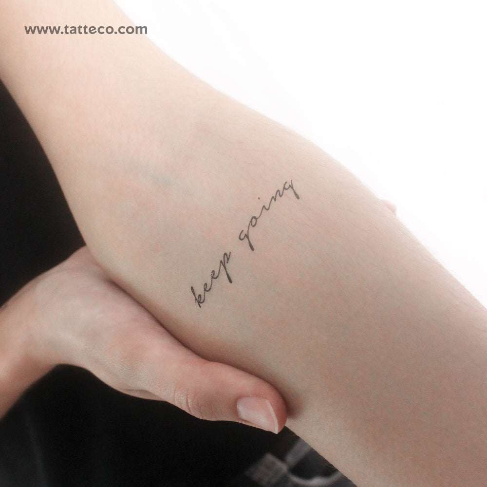 Tatuaje temporal "Sigue adelante" - Juego de 3