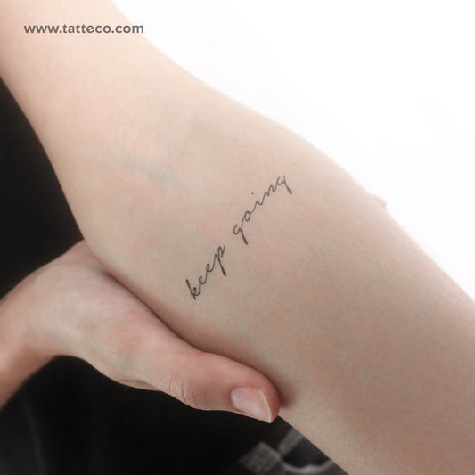 Tatuaje temporal "Sigue adelante" - Juego de 3