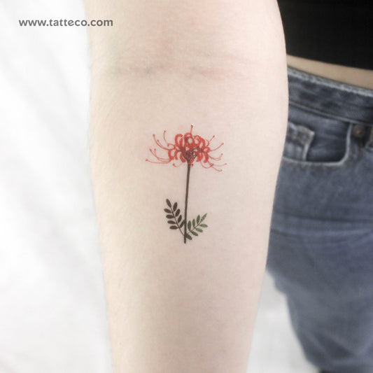 Spider Lily Temporary Tattoo by Zihee - Set of 3