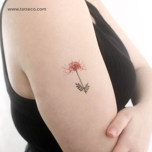 Spider Lily Temporary Tattoo by Zihee - Set of 3
