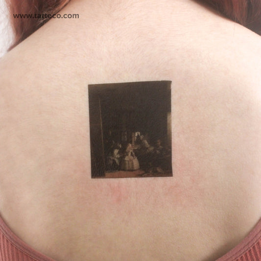 Tatuaje temporal de Las Meninas de Diego Velázquez - Juego de 3