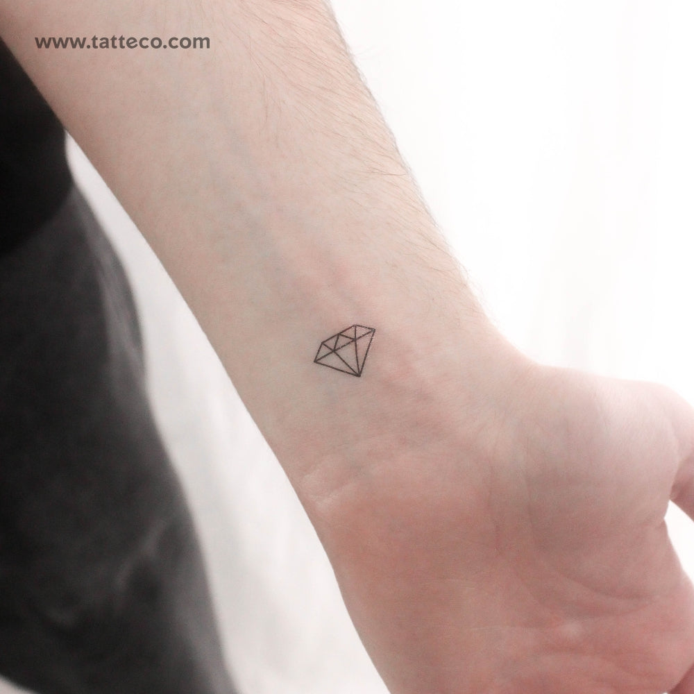 Minimalist Diamond Temporary Tattoo - Set of 3