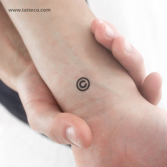 Tatuaje temporal del símbolo de copyright - Juego de 3