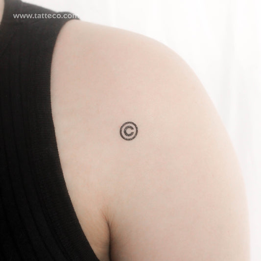 Tatuaje temporal del símbolo de copyright - Juego de 3
