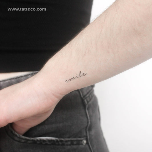 'Smile' Temporary Tattoo - Set of 3