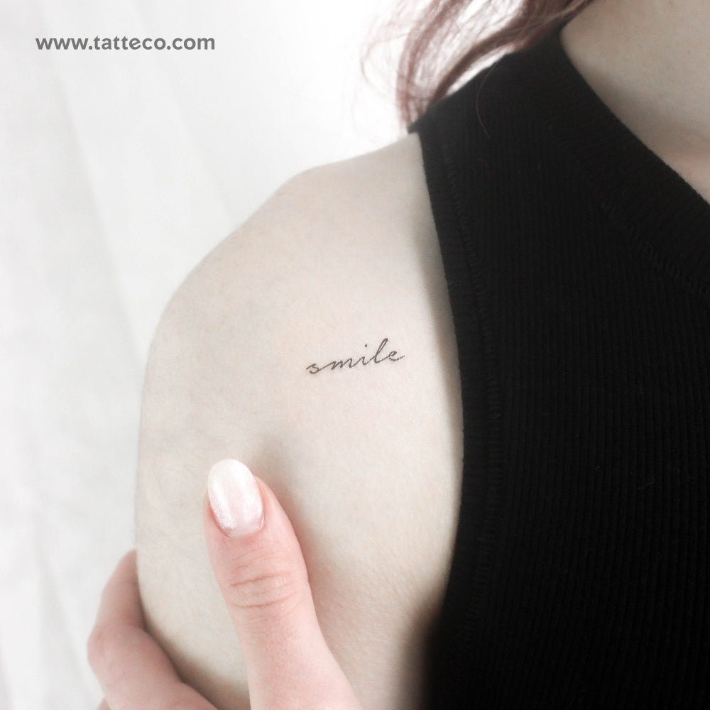 'Smile' Temporary Tattoo - Set of 3